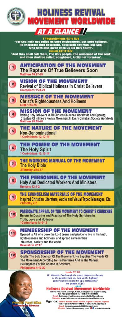 Our Beliefs - Holiness Revival Movement